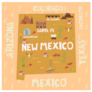 Map Of  New Mexico With Cities And Landmarks Stickers