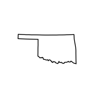 Map Of Oklahoma Sticker