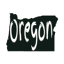 Map Of Oregon Lettering Cut Out Sticker