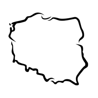 Map Of Poland Illustration Sticker