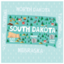 Map Of South Dakota With Cities And Landmarks Sticker
