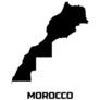 Map Of The Country Of Morocco Simple Sticker