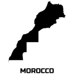 Map Of The Country Of Morocco Simple Sticker