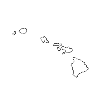 Map Of The U.s. State Hawaii Sticker