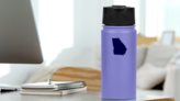 Map Of The U.s. State Of Georgia Sticker on a Water Bottle (New) example
