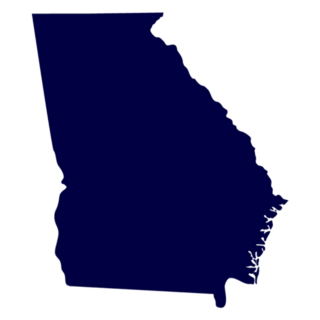 Map Of The U.s. State Of Georgia Sticker