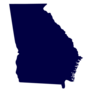 Map Of The U.s. State Of Georgia Sticker
