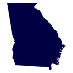 Map Of The U.s. State Of Georgia Sticker