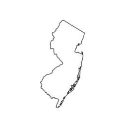 Map Of The U.s. State Of New Jersey Sticker