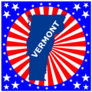 Map Of The U.s. State Of Vermont Vibrant Sticker