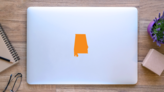 Map Of Us Federal State Of Alabama Sticker on a Laptop (New) example