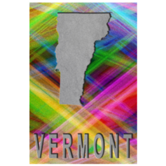 Map Of Vermont, Colorful Background Sticker