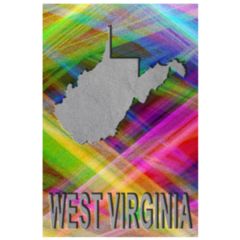Map Of West Virginia Colorful Background Sticker