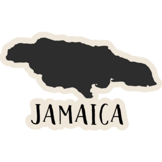 Map Sketch Of Jamaica Sticker