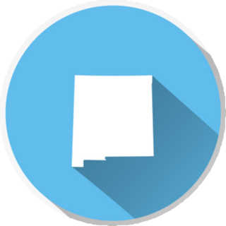 Map State Of New Mexico Blue Sticker