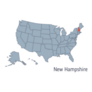 Map - United States New Hampshire Sticker