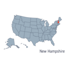 Map - United States New Hampshire Sticker