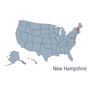 Map - United States New Hampshire Sticker