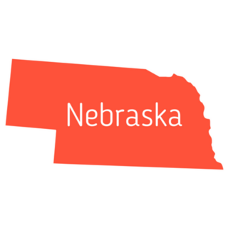 Map - United States Of America Nebraska Sticker