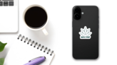 Maple Syrup Leaf Icon Illustration Sticker on a Phone (New) example