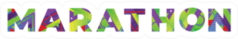 Marathon Concept Retro Colorful Word Art Sticker
