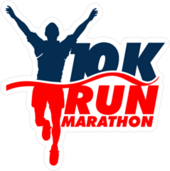 Marathon Race Winner Running Sticker
