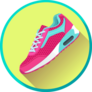 Marathon Running Shoes Illustration Sticker