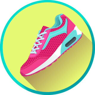 Marathon Running Shoes Illustration Sticker