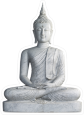 Marble Statue Of Buddha Sticker