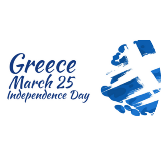 March 25, Happy Independence Day Greece Sticker