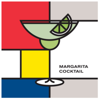 Margarita Cocktail Modern Style Art Sticker