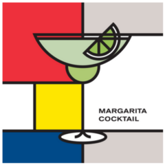 Margarita Cocktail Modern Style Art Sticker