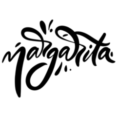 Margarita Modern Calligraphy Lettering Sticker