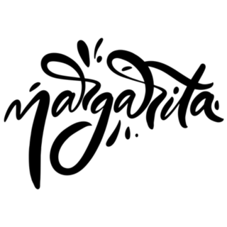 Margarita Modern Calligraphy Lettering Sticker
