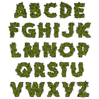 Marijuana Alphabet Sticker Sheet
