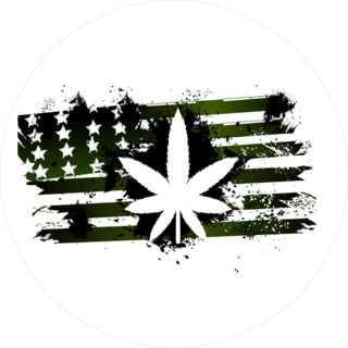 Marijuana American Flag Sticker