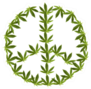Marijuana Peace And Love Sign Sticker