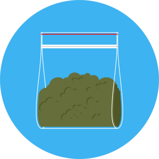 Marijuana Plastic Bag Sticker