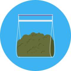 Marijuana Plastic Bag Sticker