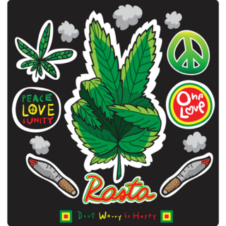 Marijuana Reggae Sticker Sheet