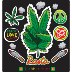 Marijuana Reggae Sticker Sheet