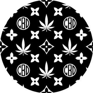 Marijuana Seamless Pattern CBD Leaves Sticker
