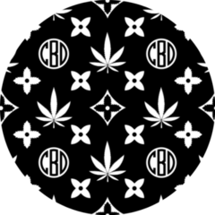 Marijuana Seamless Pattern CBD Leaves Sticker