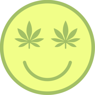 Marijuana Smiley Face Sticker