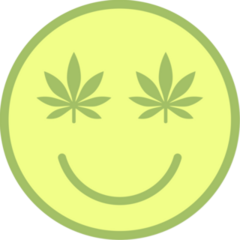 Marijuana Smiley Face Sticker