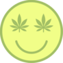 Marijuana Smiley Face Sticker