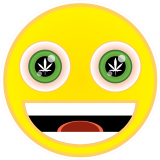 Marijuana Smiling Face Emoji Sticker