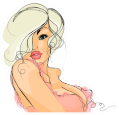 Marilyn Monroe Illustration Sticker
