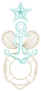 Marine Art Anchor Design Sticker
