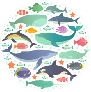 Marine Creatures Ocean Sticker